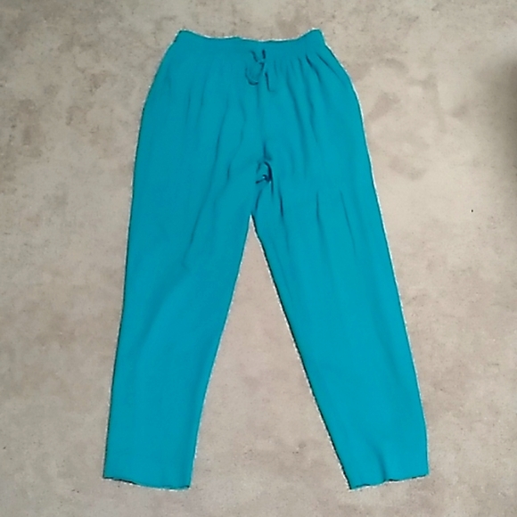 Alfred Dunner Teal 2 Piece Textured Pants Suit. Size 16 Top / 14 Pants. NWOT - Picture 7 of 13